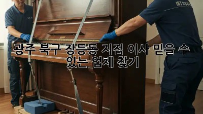 광주 북구 장등동 지점 이사, 믿을 수 있는 업체 찾기!