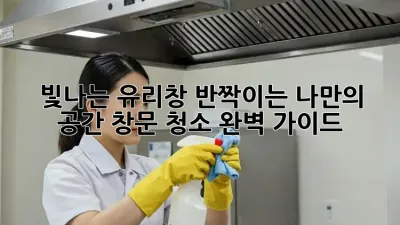 빛나는 유리창, 반짝이는 나만의 공간: 창문 청소 완벽 가이드